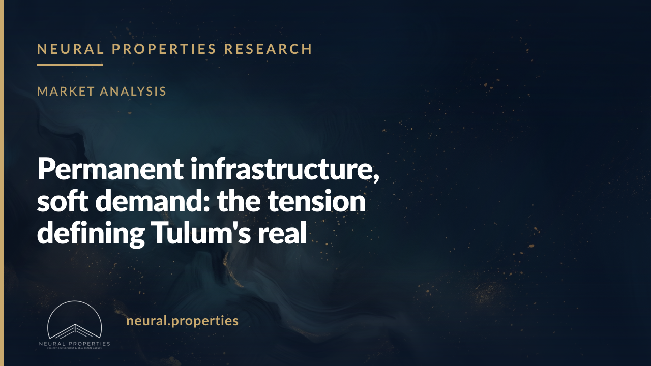 Permanent infrastructure, soft demand: the tension defining Tulum's real estate market